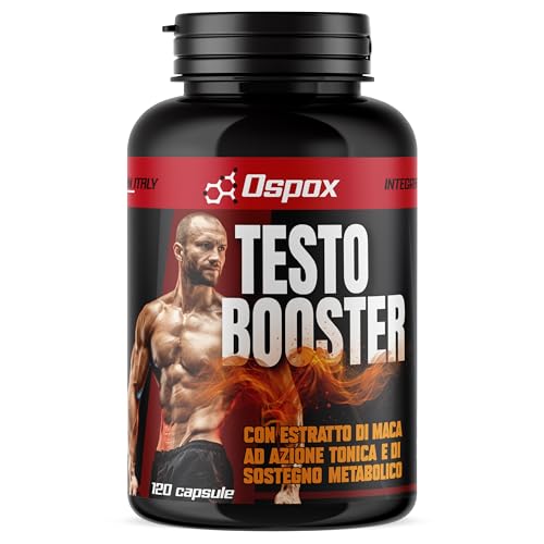OSPOX Testosterone Uomo x Aumento Massa Muscolare 120cps | Energizzante Forte contro Stanchezza...