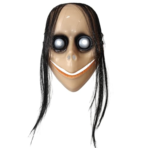 Wildarms Scary Halloween Mask - Realistic Horror Face Cover for