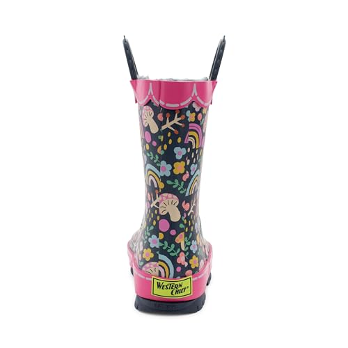 Image of Western Chief Kids Ladybug Rain Boot(Toddler /Little Kid /Big Kid) | Built for outdoor play, pull-on loops for self-dressing, comfort EVA insole, rubber traction outsole, toddler to big kid size