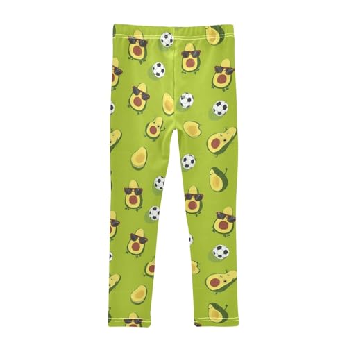 Avocado Cool Sunglasses Soccer Ball Girls Leggings Kids Yoga Pants Dance Active Tights 4T2