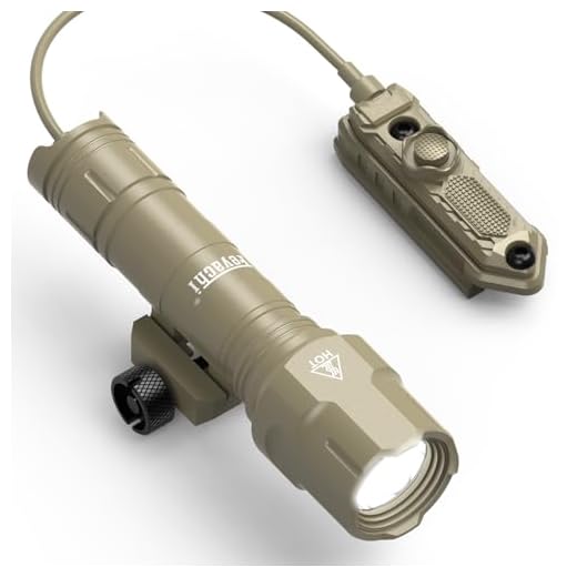 Feyachi WL25 1200 High Lumens Tactical AR Flashlight LED Light with Pressure Switch & Fixed Picatinny Rail Mount, 3 Modes - High/Low/Strobe