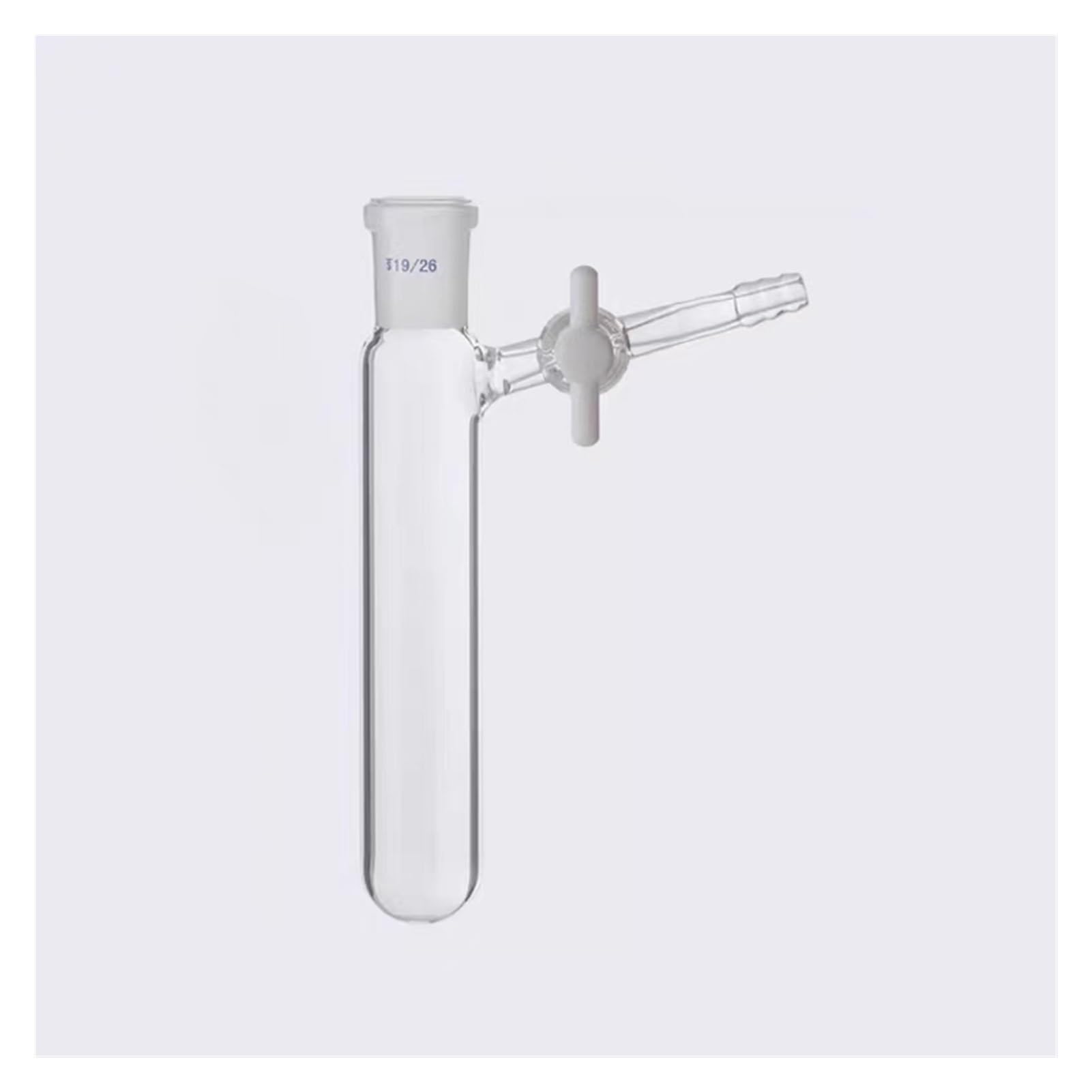 Glas Becherglas, Rundbodenkolben， Laborglas-Reaktionskolben mit Schleifmund, Schlenk-Rohr und PTFE-Kolben, 10–250 ml, mehrere Größen(50ml caliber19)