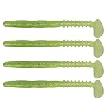 WEIDN 4 señuelos de pesca suaves para pesca en agua dulce y salada, señuelos de pesca de remo