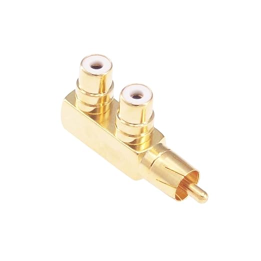 Adaptador RCA Macho a Hembra Doble de 2 Piezas Divisor AV miniatura 4