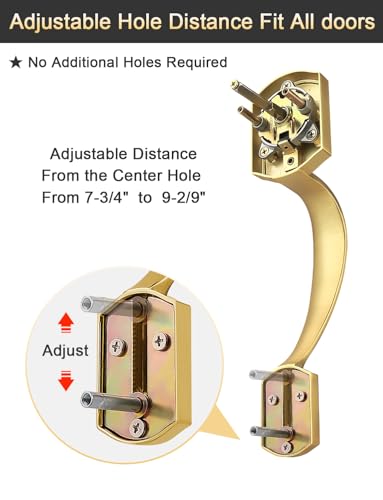 Image of Tinewa Gold Camelot Trim Lower Half Handleset, Upgated Entry Door Handle with Accent Wave Door Lever, Gold Front Door Handleset, Interior Left Handed Lever