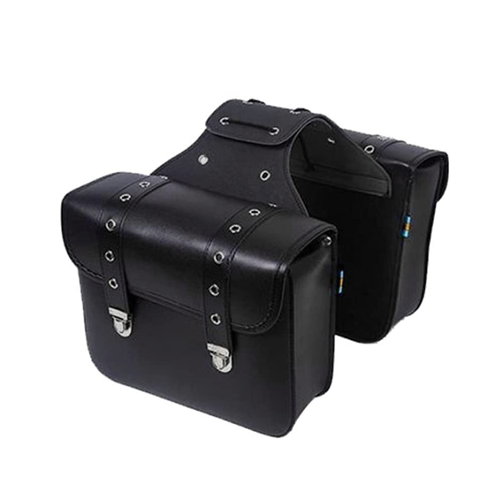 Sacoche de Selle de Moto Grand Volume en Cuir Noir imperméable et crème Solaire, Sac de Cavalier de croiseur modifié, Sac Universel