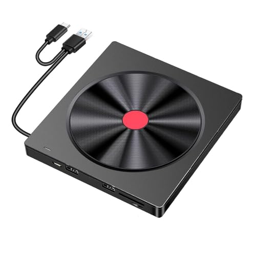 Graveur de CD externe USB portable performant avec lecteur DVD et fente pour carte mémoire