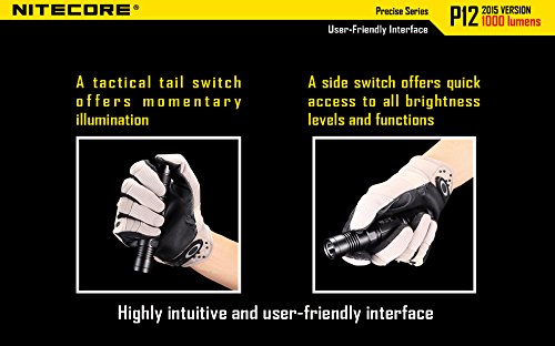 2015 Edition Nitecore P12 Flashlight 1000 Lumens W/Offset Weapon Mount #TOP2