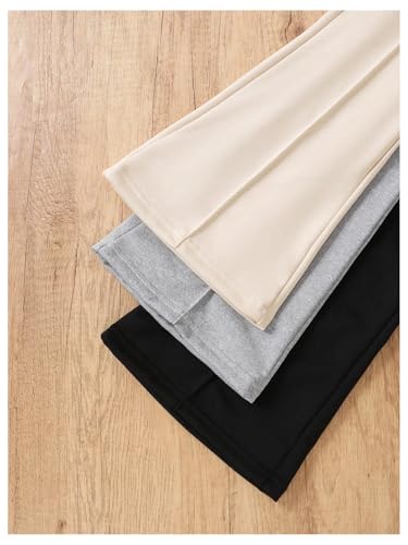 Girl's 3 Packs Flare Leg Sweatpants Bowknot Elastic Waist Track Pants Sports Bell Bottoms4