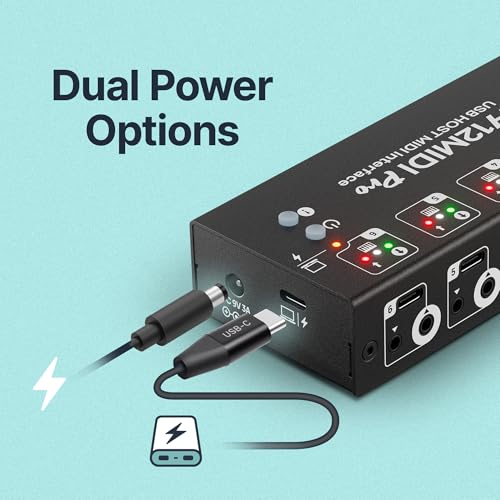 Image of CME H12MIDI Pro Portable USB Host MIDI Interface | Router, Filter, Mapper, TRS A /B + USB-C, 480 Channels, 9V /5V Dual Power, For Complex Rigs and Pedalboards
