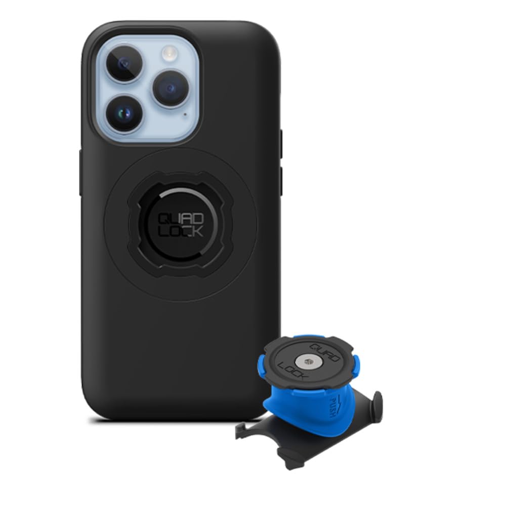 Quad Lock Stem/Handlebar Bike Phone Holder Kit with MAG Phone Case for iPhone 14 Pro