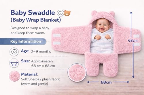 Image of BRANDONN Baby Blanket Newborn Carry Nest | Soft & Breathable Lounger for Newborn | Portable Bedding for Supervised Rest & Travel | Lightweight Infant (0-9 Months)