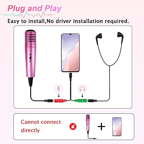 Msizoy Computer Phone Microphone,Condenser Broadcast Mic 3.5Mm Recording Microphone Plug And Play W/Tripod Stand & Pop Filter For Podcast Gaming Singing Youtube For Mac Pc Laptop Desktop Windows(Pink) #TOP2