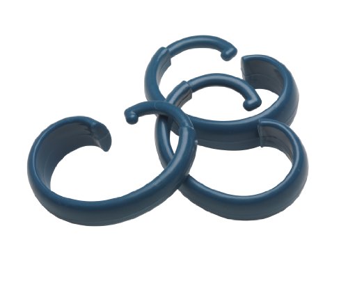 Carnation Home Fashions Suspendre facilité C Type de Crochets de Rideaux de Douche en Plastique, Ardoise Cover