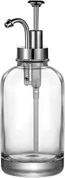 Soap and Lotion Dispenser Pump Smooth Pump Replacement for Round 33mm Neck Bottles Rustproof and Leakproof for Soap Lotion Bottles Upcycling (Silver)