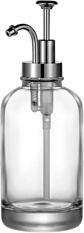 Soap and Lotion Dispenser Pump Smooth Pump Replacement for Round 33mm Neck Bottles Rustproof and Leakproof for Soap Lotion Bottles Upcycling (Silver)