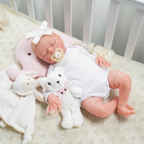JIZHI Bambole Reborn da 20 pollici Realistiche Neonate Corpo in