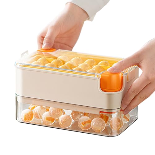 Ice Tray with Lid and Bin for Cold Drinks and Cocktails