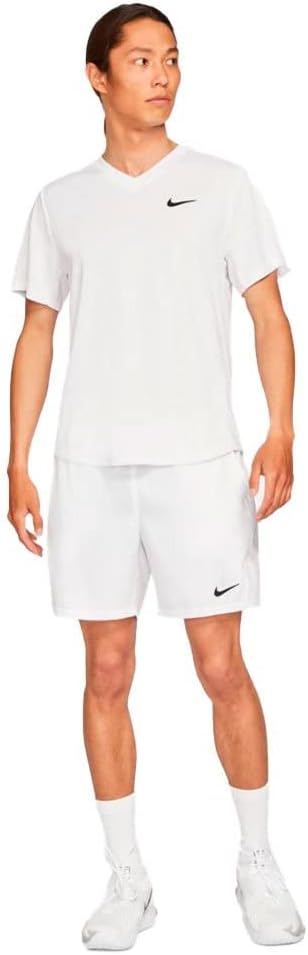 Mens Nike Dri-Fit Victory Tennis Shirt (White)