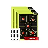 Splatter Shot - 12 x 18 inch - High Visible Impact, Shooting Practice Target, Accuracy for BB Guns, Rifles, or Pistols Range. Shot Reactive Upon Impact Indoor and Outdoor (25 Pack)