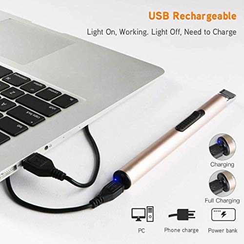 REIDEA Lichtbogen Stabfeuerzeug USB Aufladbar Feuerzeug, Lang Elektronisch Lichtbogen Feuerzeug/Arc Lighter für Kerzen… – Bild 5