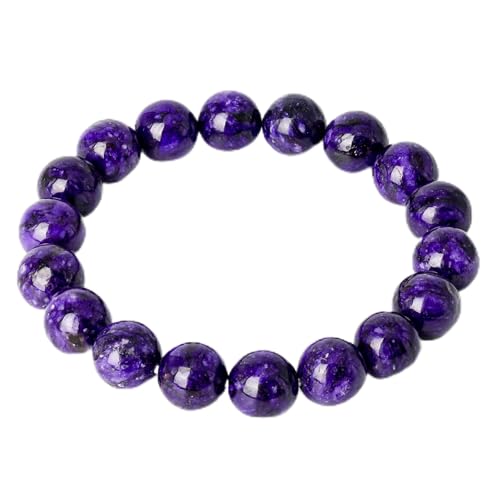 [石輝] チャロアイト 10mm 内周15cm ブレスレット ロシア産 天然石 パワーストーン 桐箱入り [b669-15]