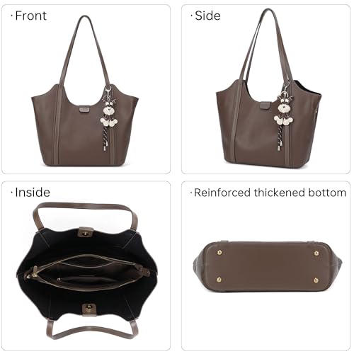Bolso tote femenino con bolsillo exterior y correa miniatura 5