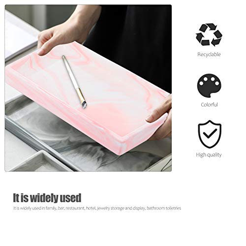 TOPBATHY Servindo Prato de Cerâmica Prato De Porcelana Retangular Bandeja Vanity Dresser Mesa Relógi