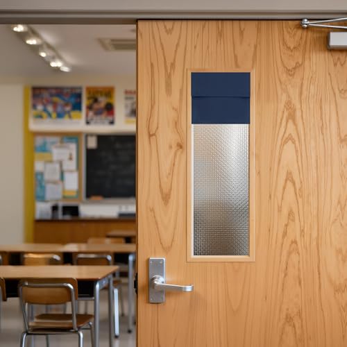 NICETOWN Classroom Magentic Door Curtain for Window, French Door Shade for Privacy, Thermal Insulated Window Covering for RV Camper, Small Valance for