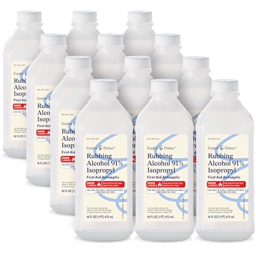 Foster & Thrive 91% Isopropyl Alcohol (12 Pack)