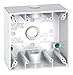 Sigma Electric 4-1/2 in. Square Metallic 2 gang Weatherproof Box White