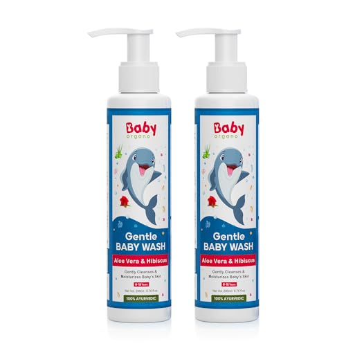 Babyorgano Deeply Nourishing Baby Wash 0-5 Yrs Tear-Free, Head to Toe, Gentle on Sensitive Skin 200ml Pack 2