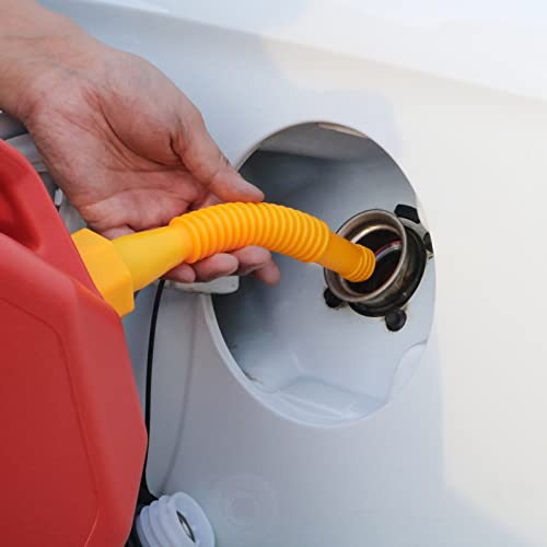Hoxha Gas Can Spout Replacement, Gas Can Nozzle, Bendable Nozzle Kit With Screw Collar Caps, Vent Caps, Spout Cover, 1 Kit Yellow #TOP6