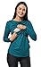 Produktbild HAPPY MAMA. Damen Umstandsmode Stillzeit Top Lagendesign U-Boot-Ausschnitt. 002p (Flaschengrün, 42-44, XL)