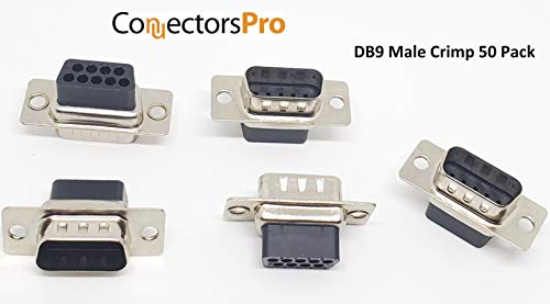 Connectors Pro Pack 50 DB9 Macho D-Sub Crimp miniatura 6