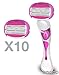 Dorco Shai 6 - Six Blade Razor Shaving System - Value Pack (10 Cartridges + 1 Handle)