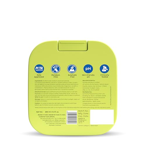 Image of Plix Kids Bubble Splash Nourishing Body Wash | Gentle cleansing without dryness | 24-hour hydration | Strengthens skin barrier & soothes sensitive skin | Sulfate-free & dermatologically tested | 280ml
