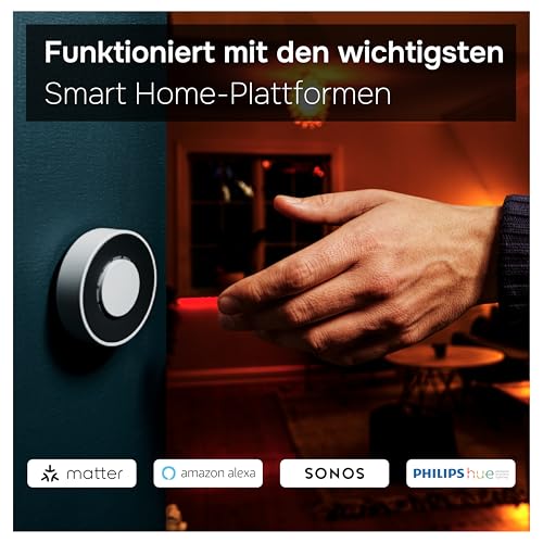Flic Twist Starter-Pack: Kabelloser Smart Home-Controller – Steuern Sie Licht, Musik, Jalousien & Routinen mit Drücken, Drehen, Doppeldrücken, voll konfigurierbar, inkl. Flic Twist & Hub Mini.