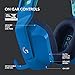 Logitech G733 Lightspeed Wireless Gaming Headset, Suspension Headband, Lightsync RGB, Blue VO!CE Mic, PRO-G Audio – Blue, Gaming Headset Wireless, PC, PS5, PS4, Switch Compatible
