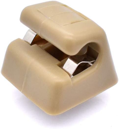 Unicus New Sun Visor Clip 2X Compatible with Mercedes Benz W123 W124 W126 W201 190 E S Class (Cream/Beige, S)