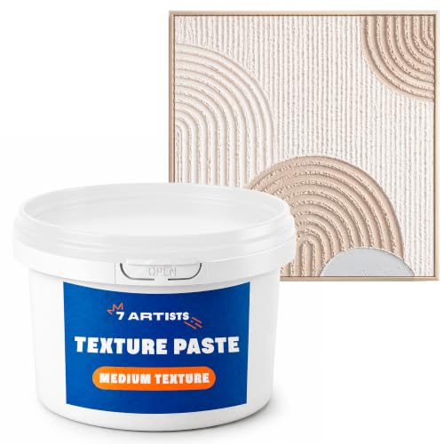 7 Artists Pasta de Modelar Acrílica 280 ml Media – Texture Paste Blanca para Lienzo y Cuadros en Relieve | Pasta Relieve Manualidades para Pintura Acrílica y Arte Texturizado