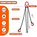 SENKEYFE Lifting Chains with Adjuster Hooks 5/16 Inch x 10 Ft 7000lbs / 3.18 Tons G80 Alloy Steel Double Leg Slings with 2 Safety Industrial Grab Hooks Chain Sling Heavy Duty for Engine Hoist