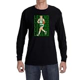 Long Sleeve Green Larry Bird Larry Legend Text Pic T-Shirt Adult Medium