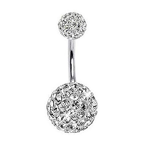 Gsdviyh36 Body Piercing Jewelry,Sexy Shiny Navel Belly Button Ring Barbell Rhinestone Perfect A Jewelry Gift Nose Ear Lip Belly Button Decor- Black #TOP2
