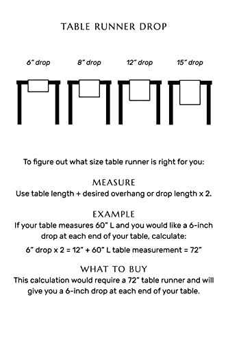 image for Solino Home Cotton Linen Table Runner 14 x 36 Inch – Hemstitch Red T