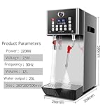 HLGKBY Fully-Automatic Coffee Foam Maker Frothing Machine Commercial Steam Milk Frother 4 IN 1 Milk Steamer Machine with 12L Capacity Electric for Coffee, Milk, Bubble Tea, Milk Tea - Image 4