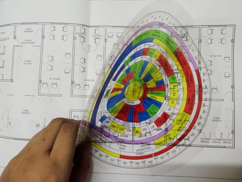 Image of Shakti Chakra Transparent Printed Sheet (Pack of 3), Vastu Gurus Choice, Accurate Scale, 45 Devtas, 16 Attributes, Health Chart, 8 Dikpal, 9 Planets, 32 Door, Toilet Remedies