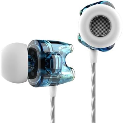T1 High Fidelity Definition Dual Dynamic Professional in-Ear Earphone Transparent Blue