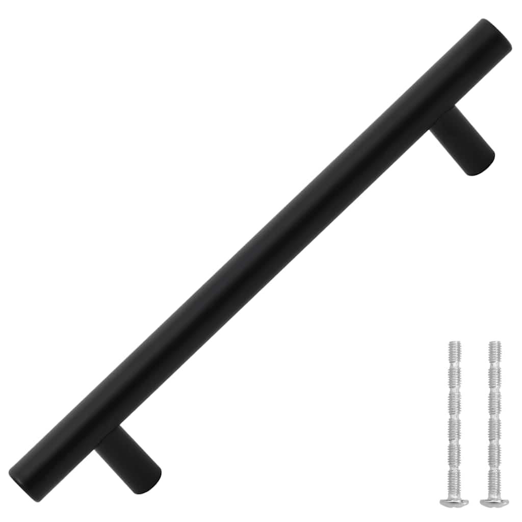 T - Tiradores para muebles (10 unidades, 128 mm, espaciado de acero inoxidable, con recubrimiento en polvo, para cajones, armarios, aparadores, cocina, baño, montaje con tornillos), color
