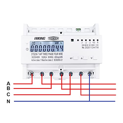 Voltmètre ampèremètre triphasé et relais de protection 80A pour tableau - 7